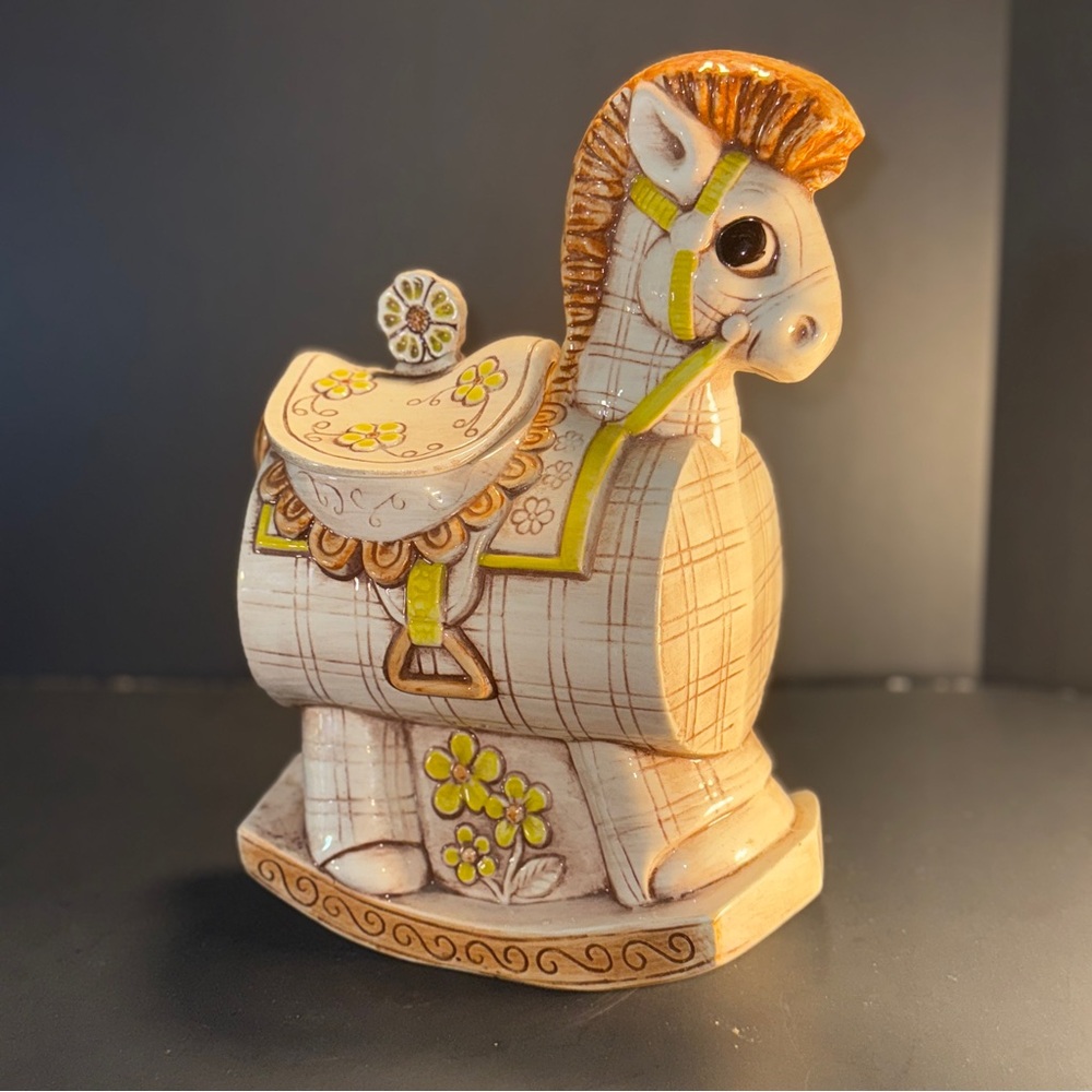 Vintage Treasure Craft Rocking Horse Cookie Jar - Picture 3 of 7